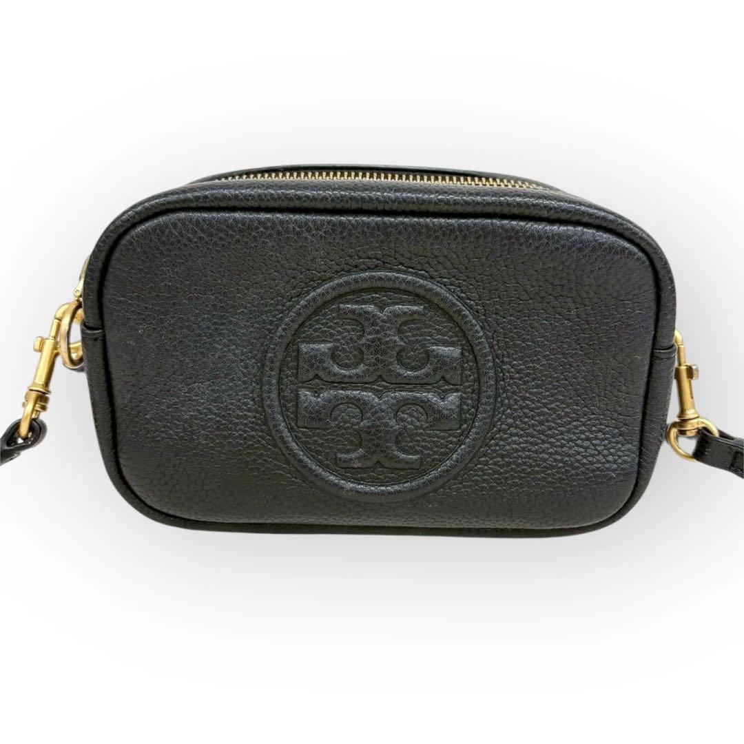 美品✨TORY BURCH レザー ショルダーバッグ 斜め掛け ポシェット 黒