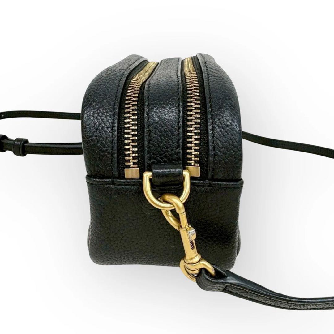 美品✨TORY BURCH レザー ショルダーバッグ 斜め掛け ポシェット 黒