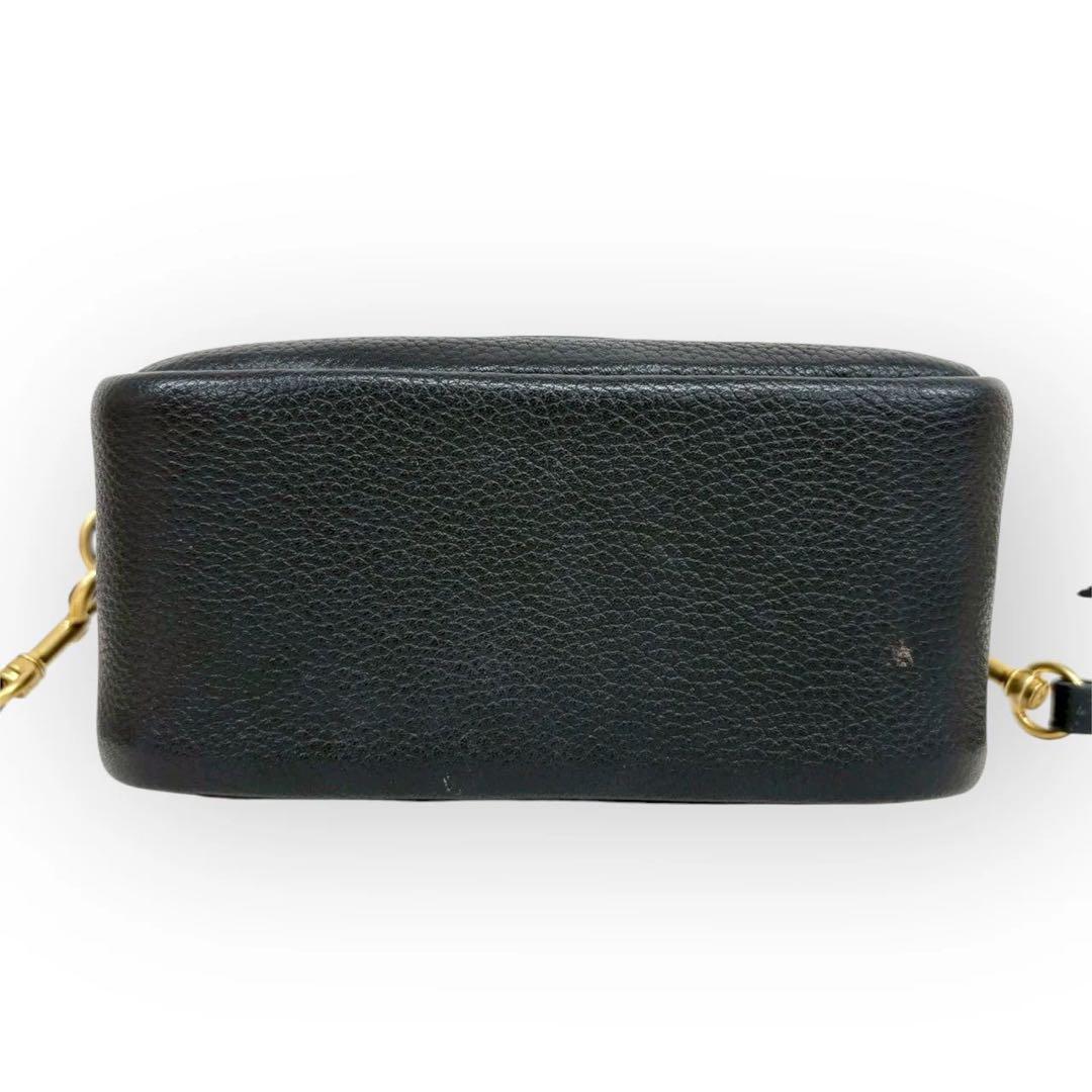 美品✨TORY BURCH レザー ショルダーバッグ 斜め掛け ポシェット 黒