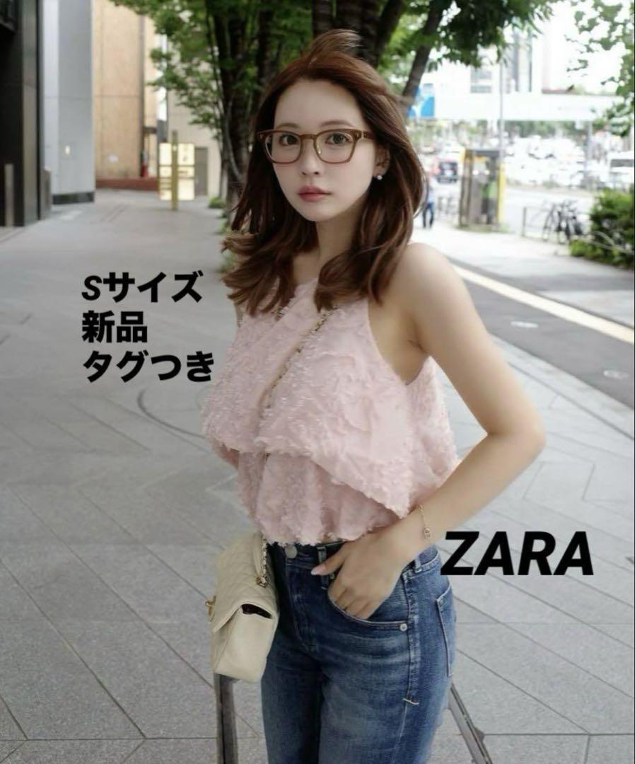 ZARA バルーンシェイプトップス S ZARA - 【新品未使用】ZARA♡バルーンシェイプトップス Sピンク