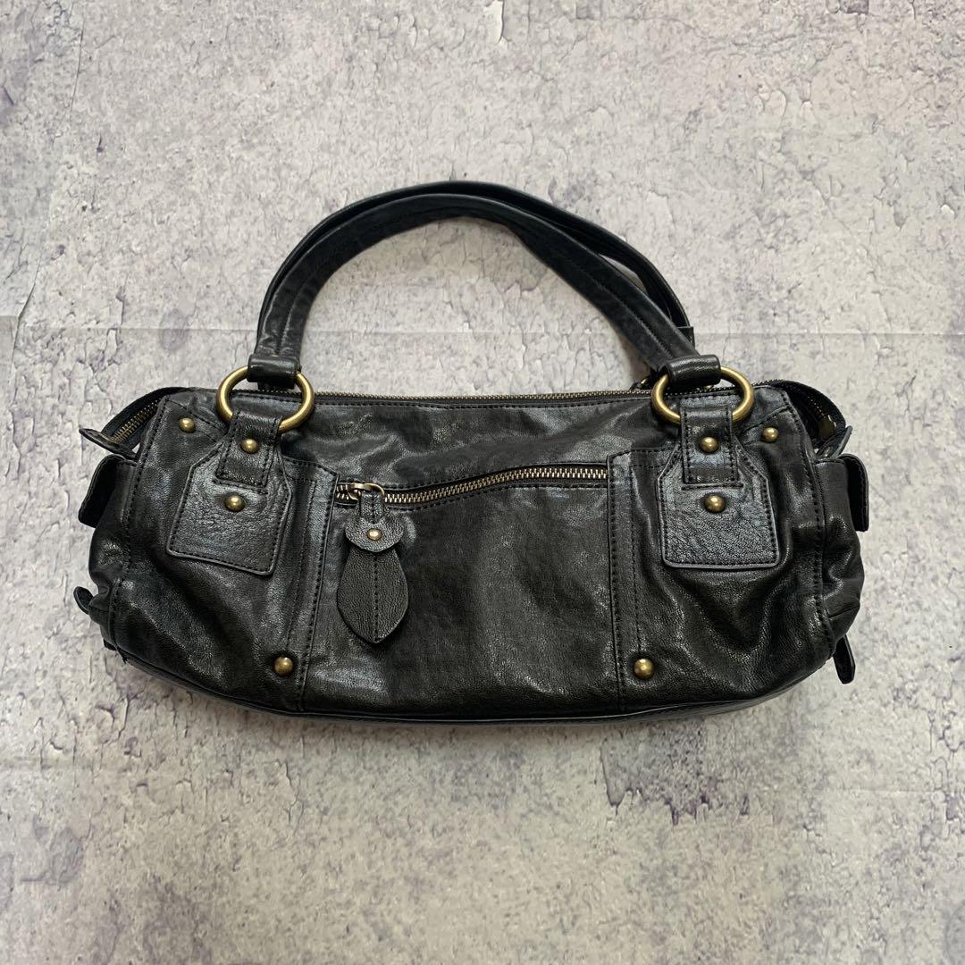バッグ 00s Leather gimmick design handbag y2k