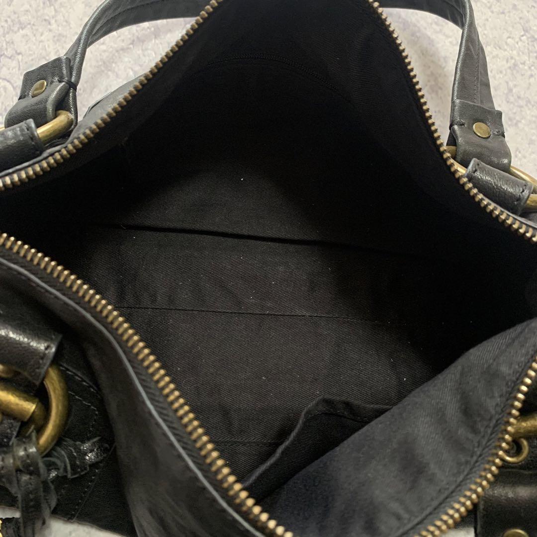 バッグ 00s Leather gimmick design handbag y2k