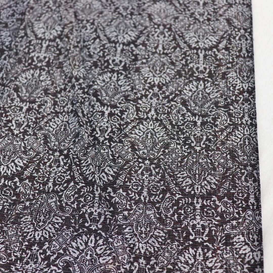 @2612★ 着物淡雪 ★ 単衣 ★ アンティーク着物　ダマスク柄
