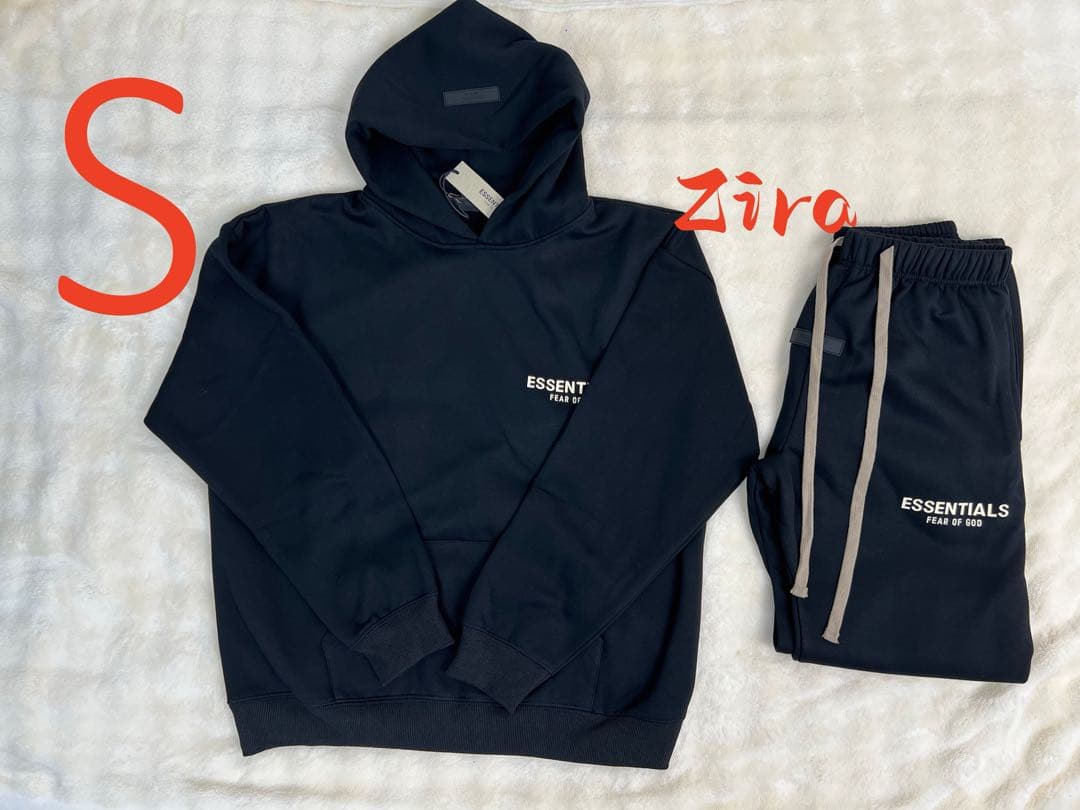 【新品】FOG ESSENTIALS ブラッ クパーカー/スウェットパンツ