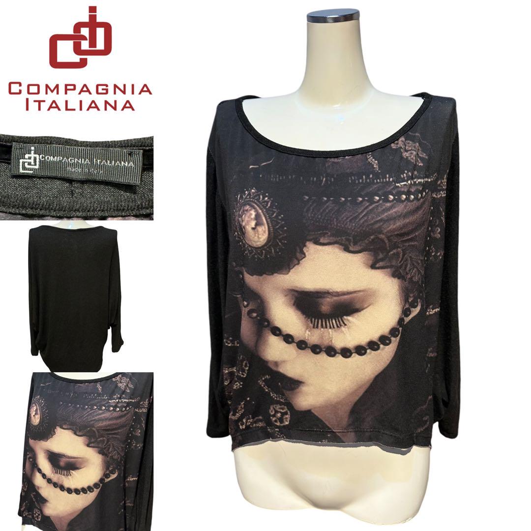 激レア！美品！国内正規品COMPAGNIA ITALIANA 転写カットソー S