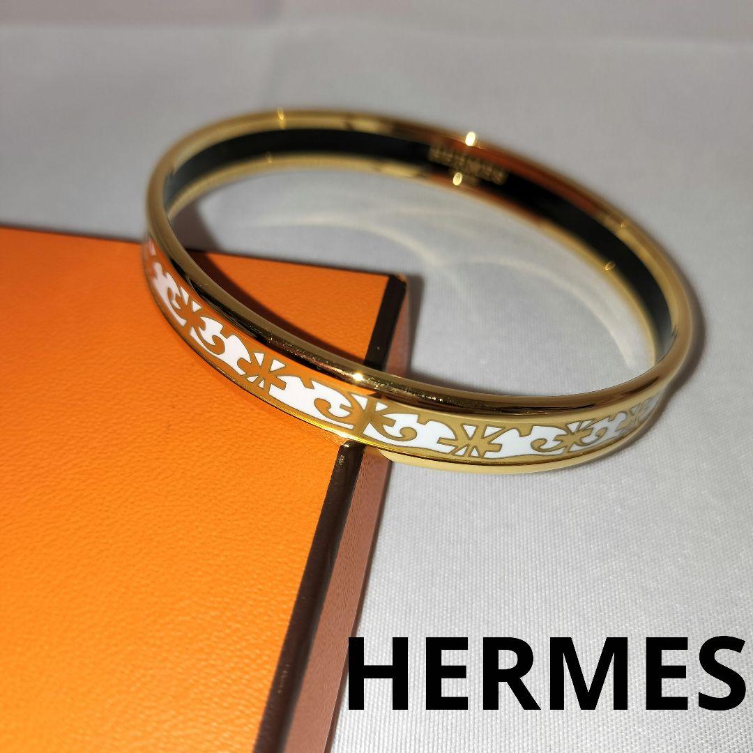 保障できる エルメス HERMES エマイユPM バングル ガダルキヴィール 七宝焼き アクセサリー
