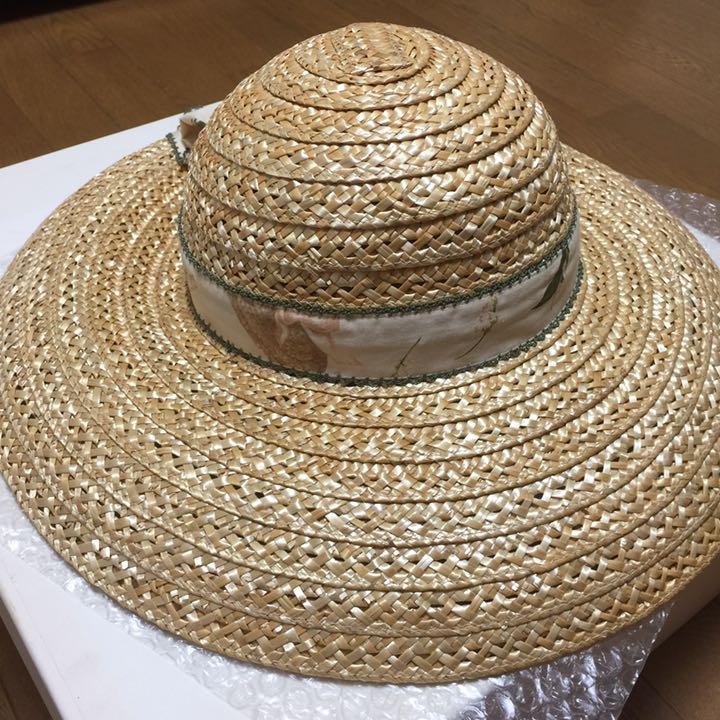 未使用 カネコイサオ ストローハット 麦わら帽子