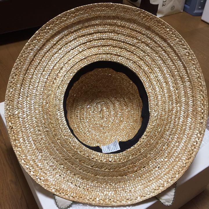 未使用 カネコイサオ ストローハット 麦わら帽子
