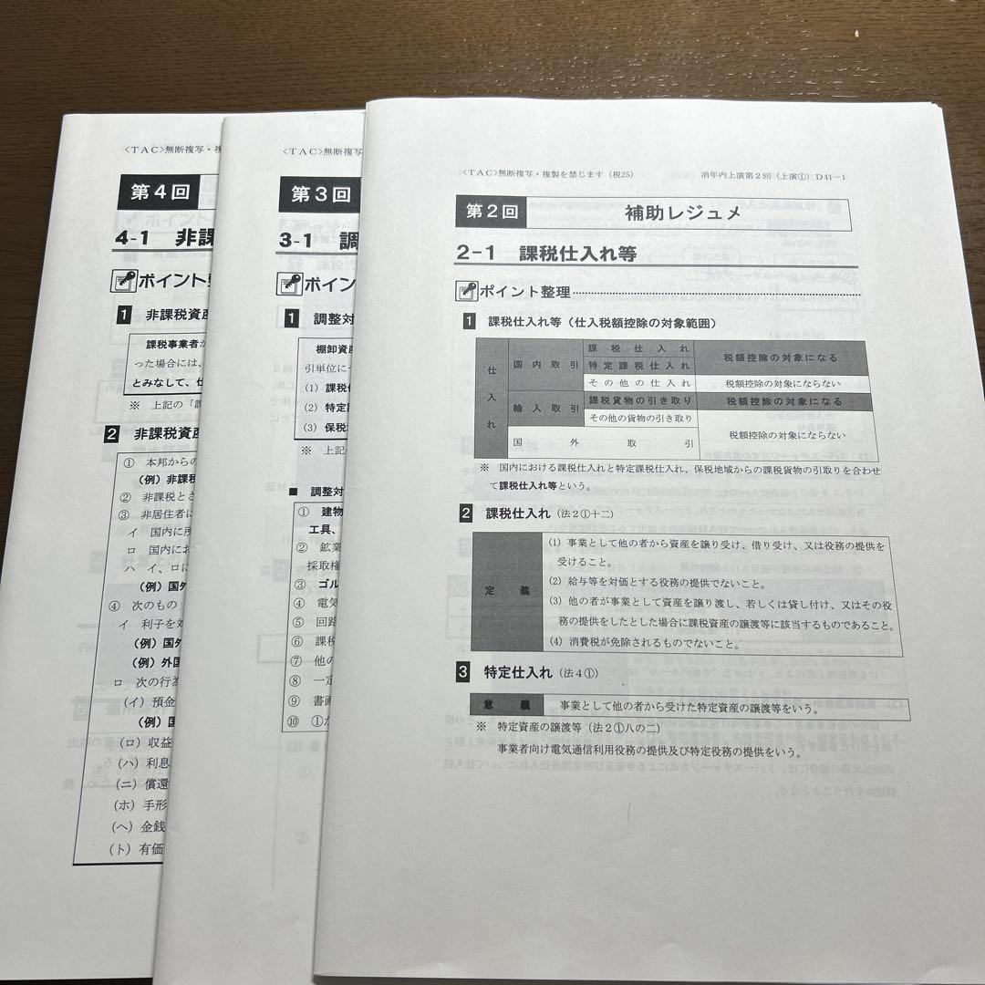 TAC税理士講座　2025年合格目標 消費税法　年内上級演習　DVD3枚