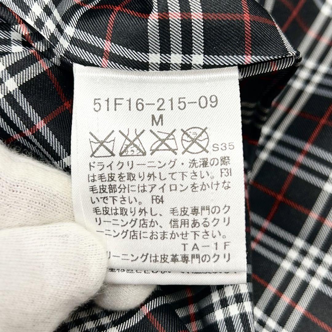 ブラックレーベル レザー シングルライダース チェック ライナー付 M