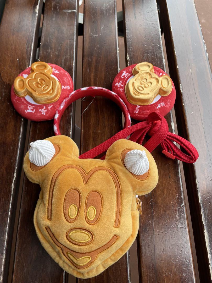 即日発送！　ミッキー　ワッフル　カチューシャ　ショルダーバッグ