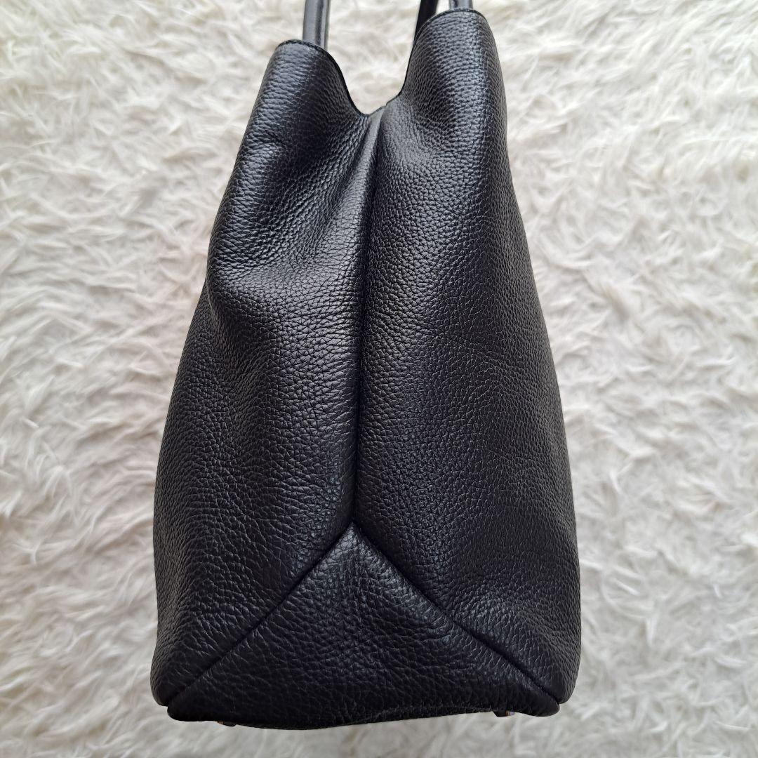 美品】【agnes b.】IS30M-01 シボ革 オールレザー トートバッグ