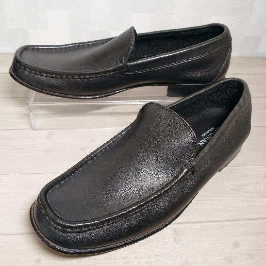 【良品】BOSTONIAN ヴァンプローファー スリッポン 黒 レザー 26.5