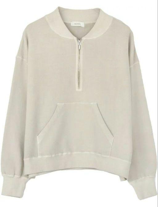 【美品】SOLAMONAT ピグメントスウェットハーフジッププルオーバー
