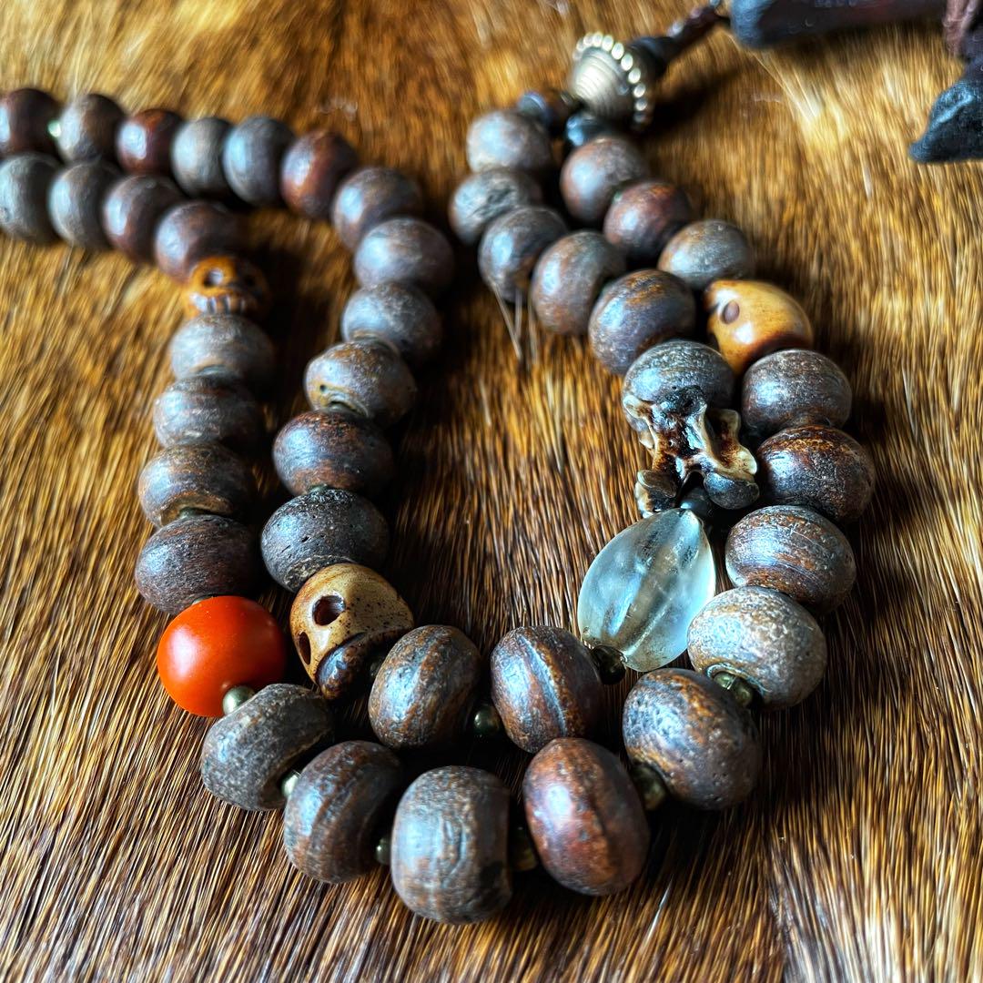 ネックレス・ペンダント fighting cock \"Real bone cross \"necklace