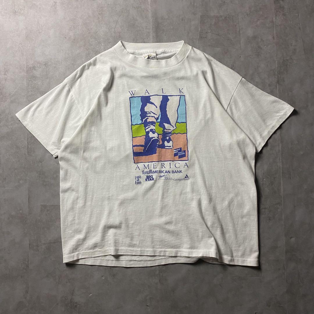 【入手困難】90s USA製 チャリティ Tシャツ アート シングルステッチトップス