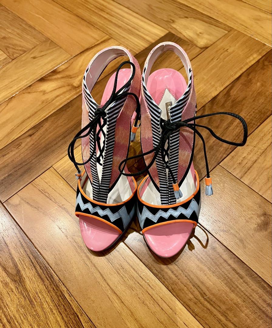 新品 Sophia Webster ストライプ模様ハイヒールサンダル - メルカリ