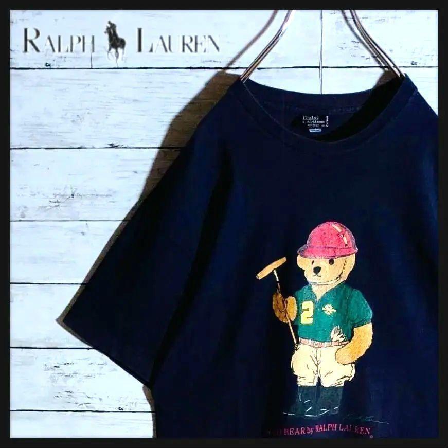 【希少デザイン】ポロラルフローレン⭐ビッグロゴ　ポロベア　Tシャツ　入手困難