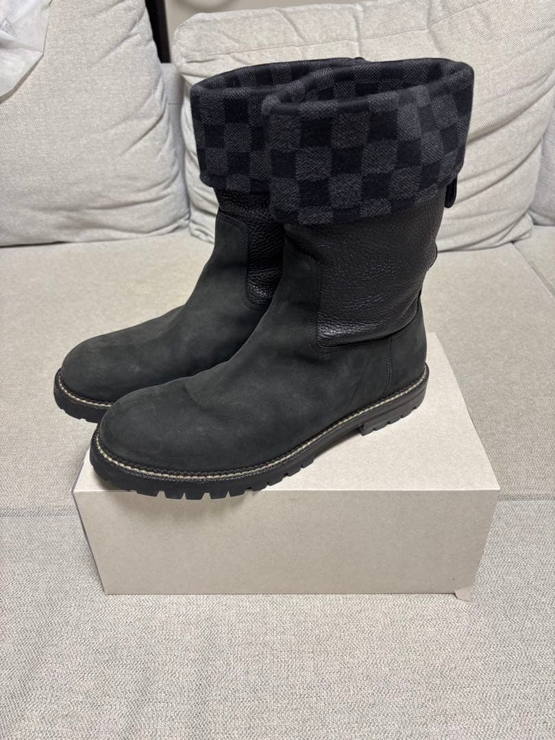 LOUIS VUITTON ルイヴィトン ダミエ レザーブーツ26.5cm LOUIS VUITTON