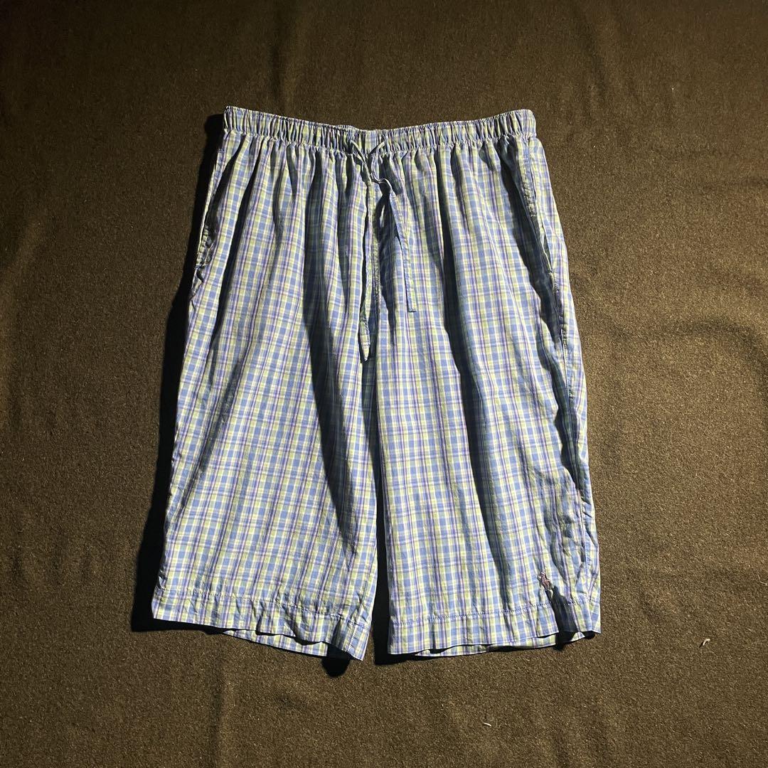 90s Polo by Ralph Lauren チェック柄　ワイドショーツ　L