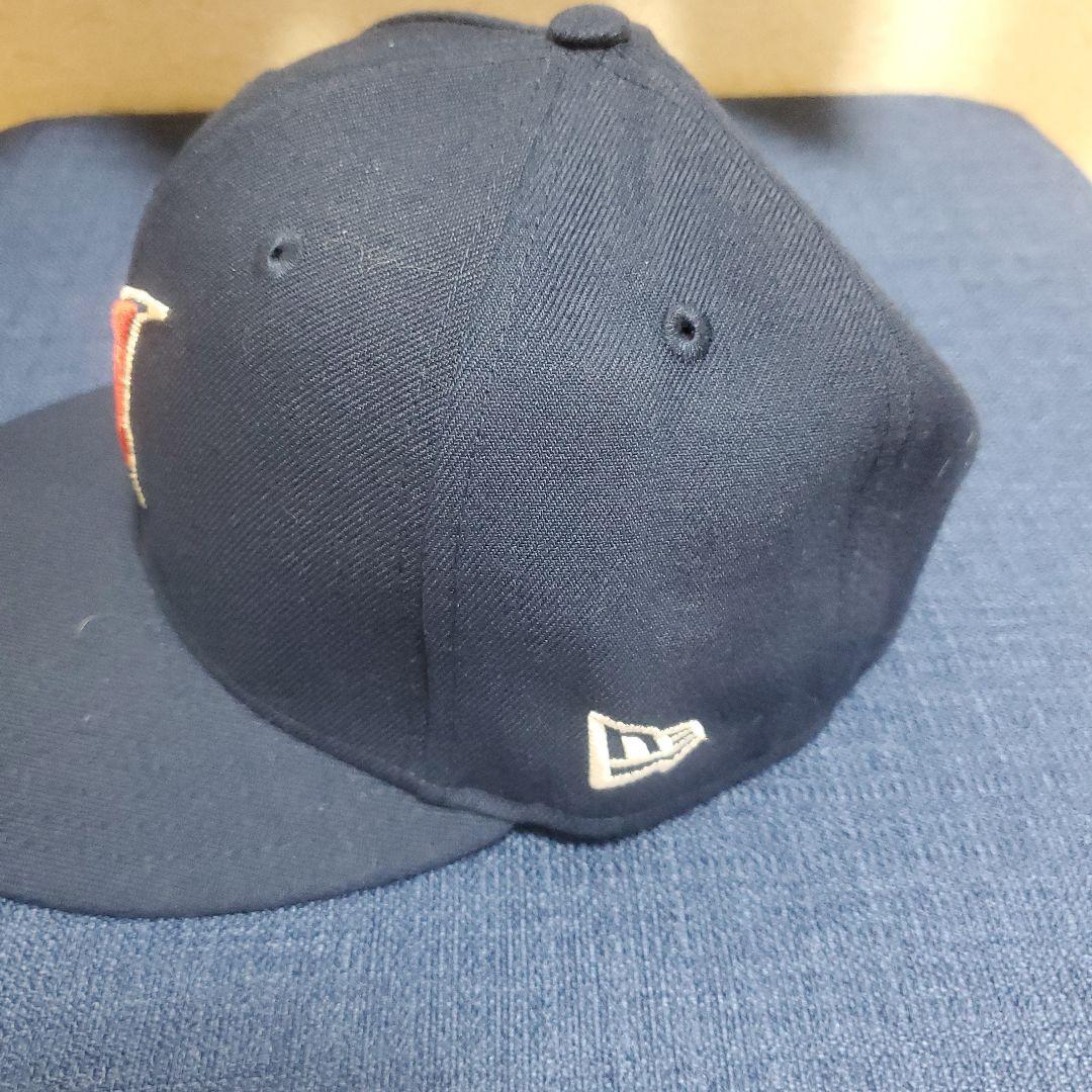 激レア クリーブランドインディアンズNew Era ネイビー Aの刺繍