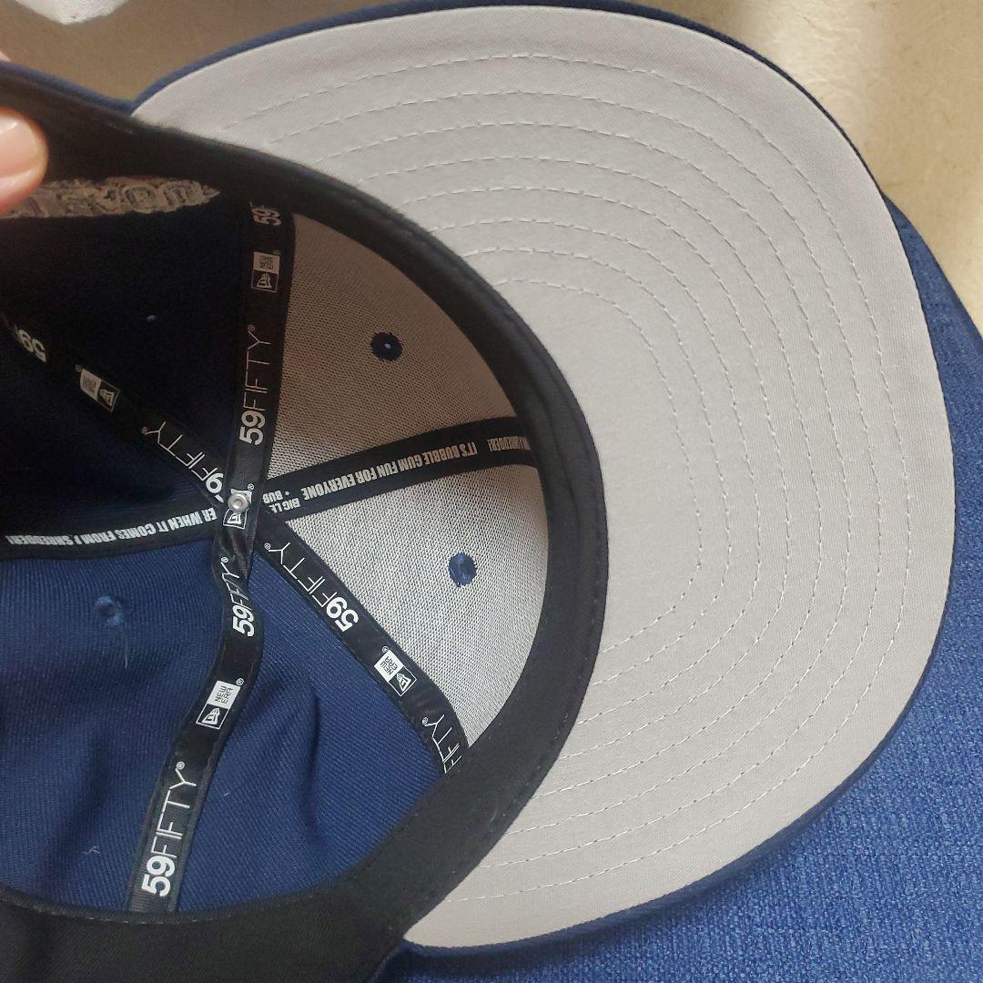 激レア　クリーブランドインディアンズNew Era ネイビー Aの刺繍　美品古着 激レア クリーブランドインディアンズNew Era ネイビー Aの刺繍