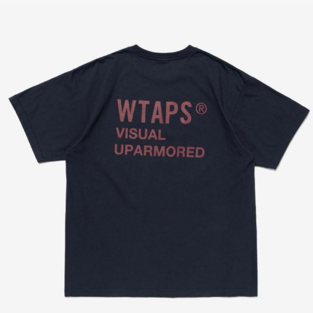 WTAPS FORTLESS COTTON ネイビー シャツ 25ss 25ss 新品 WTAPS x サカイ フロック プリント Tシャツ サイズ 4