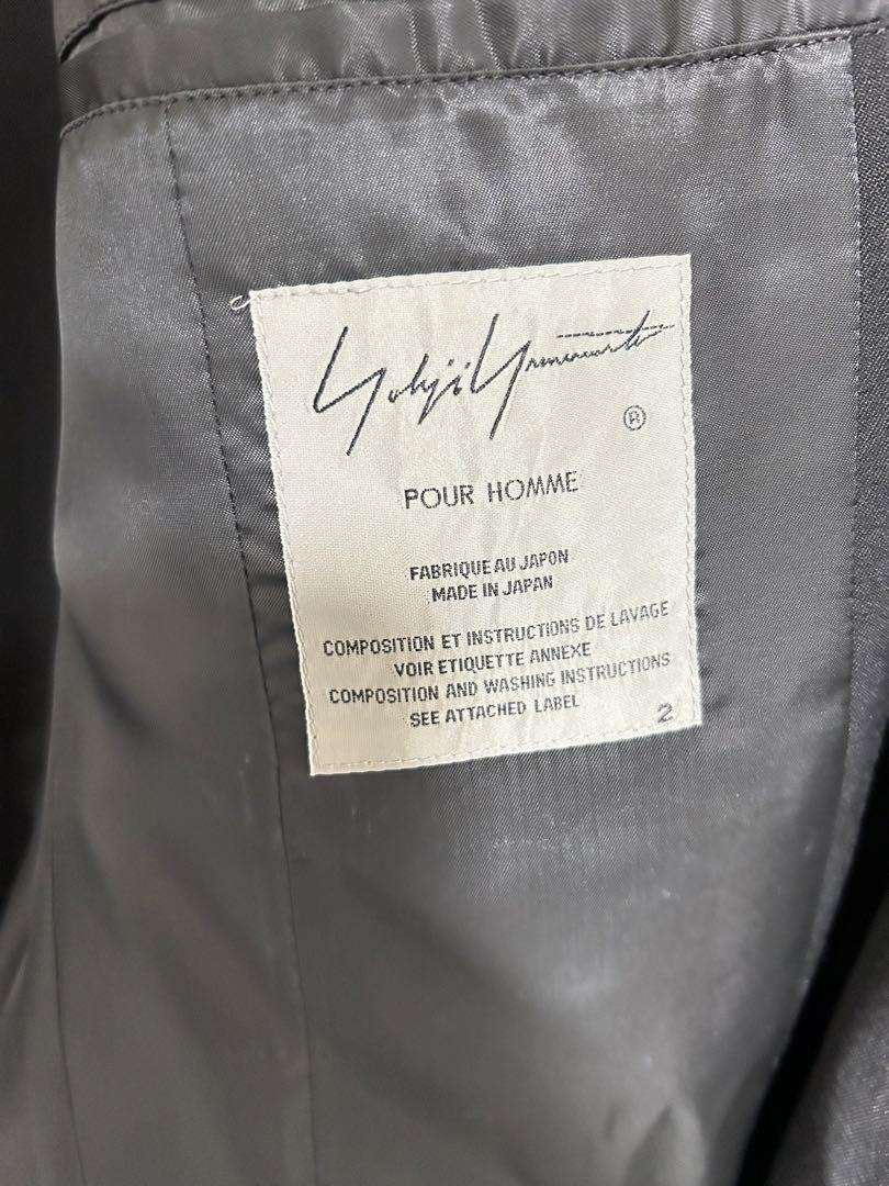 Yohji Yamamoto POUR HOMMピークドラペル ロングジャケット