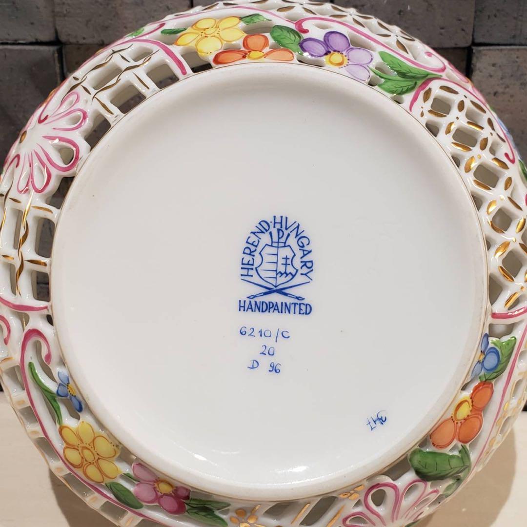 ヘレンド 花柄 ボンボニエール 小物入れ 菓子入れ 蓋物 HEREND