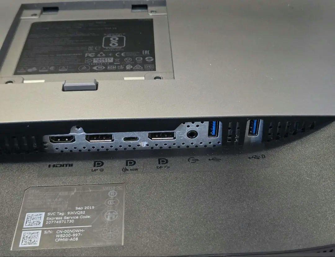 【美品】DELL U2719DC WQHD モニター TYPE C