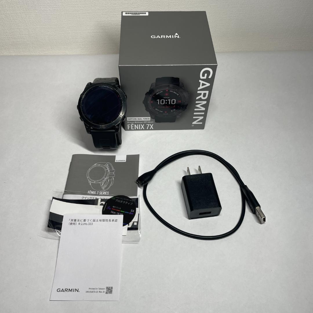 GARMIN FENIX 7X ブラック　 サファイアデュアルパワー