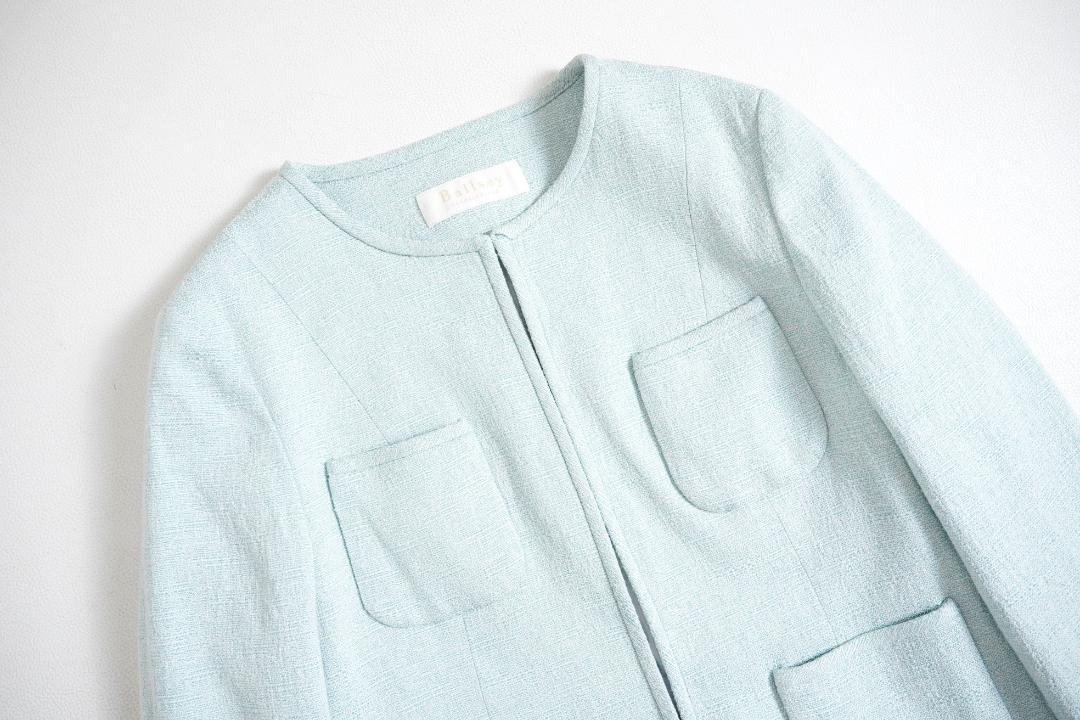 658t*トゥモローランド Ballsey リネン混 ノーカラージャケット