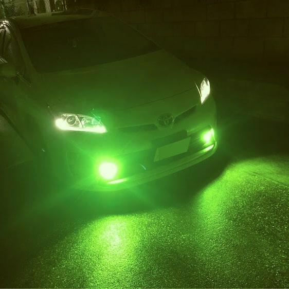 最強‼️】H11グリーンイエロー×ホワイト 2色切替式！LEDフォグ