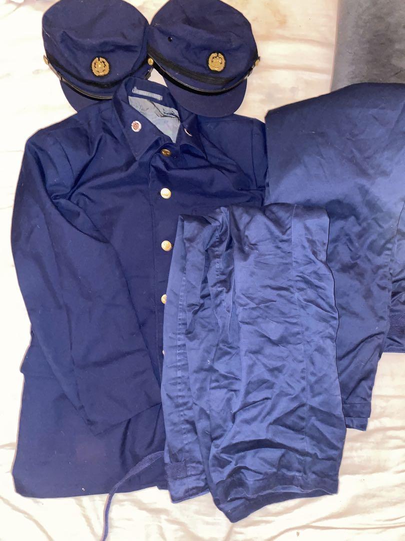 国鉄 ナッパ服 制帽 作業帽 セット 金ボタン