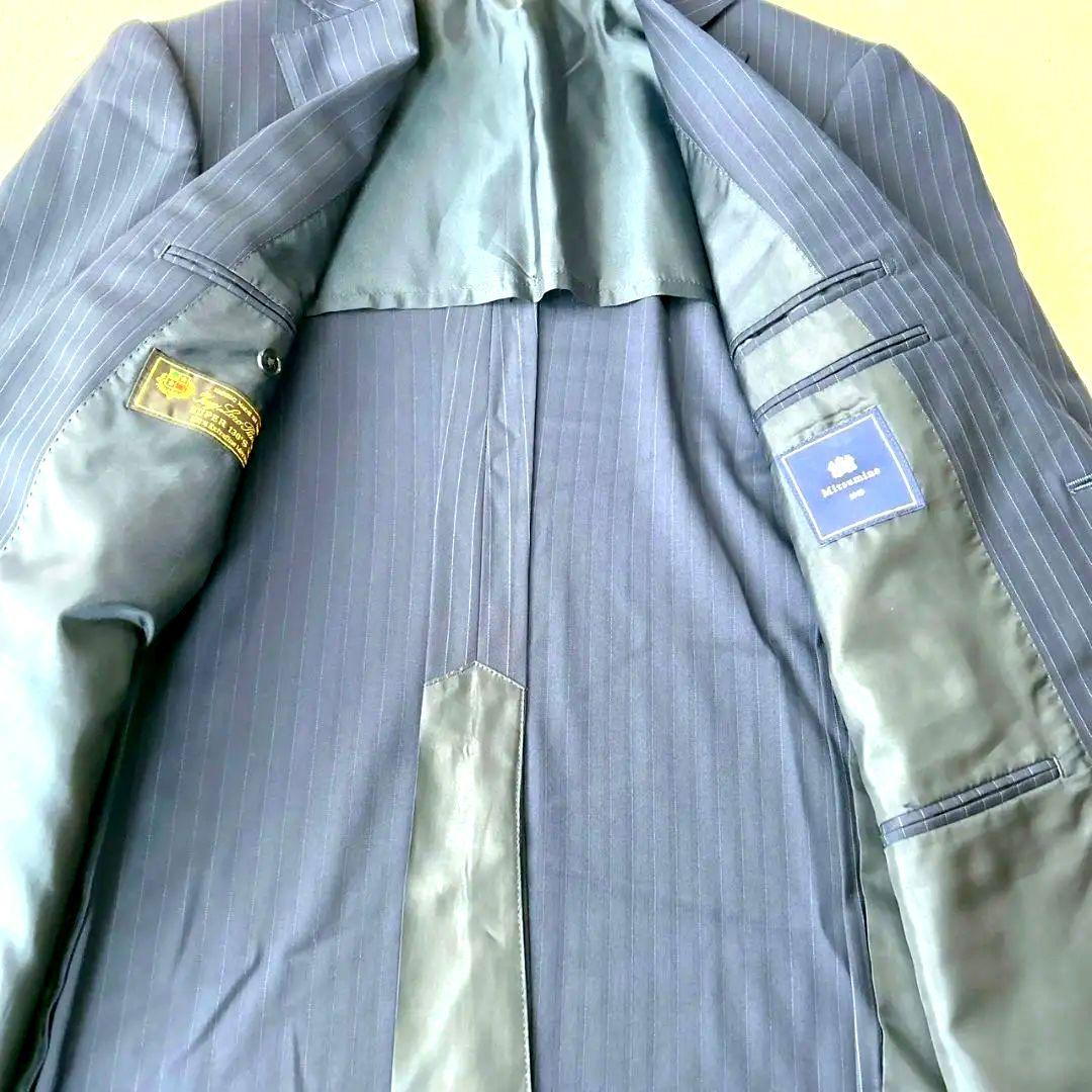 人気ブランドも見つかる! ミツミネ ロロピアーナ SUPER130 ネイビー XL相当セットアップ スーツXL LL Loro Piana