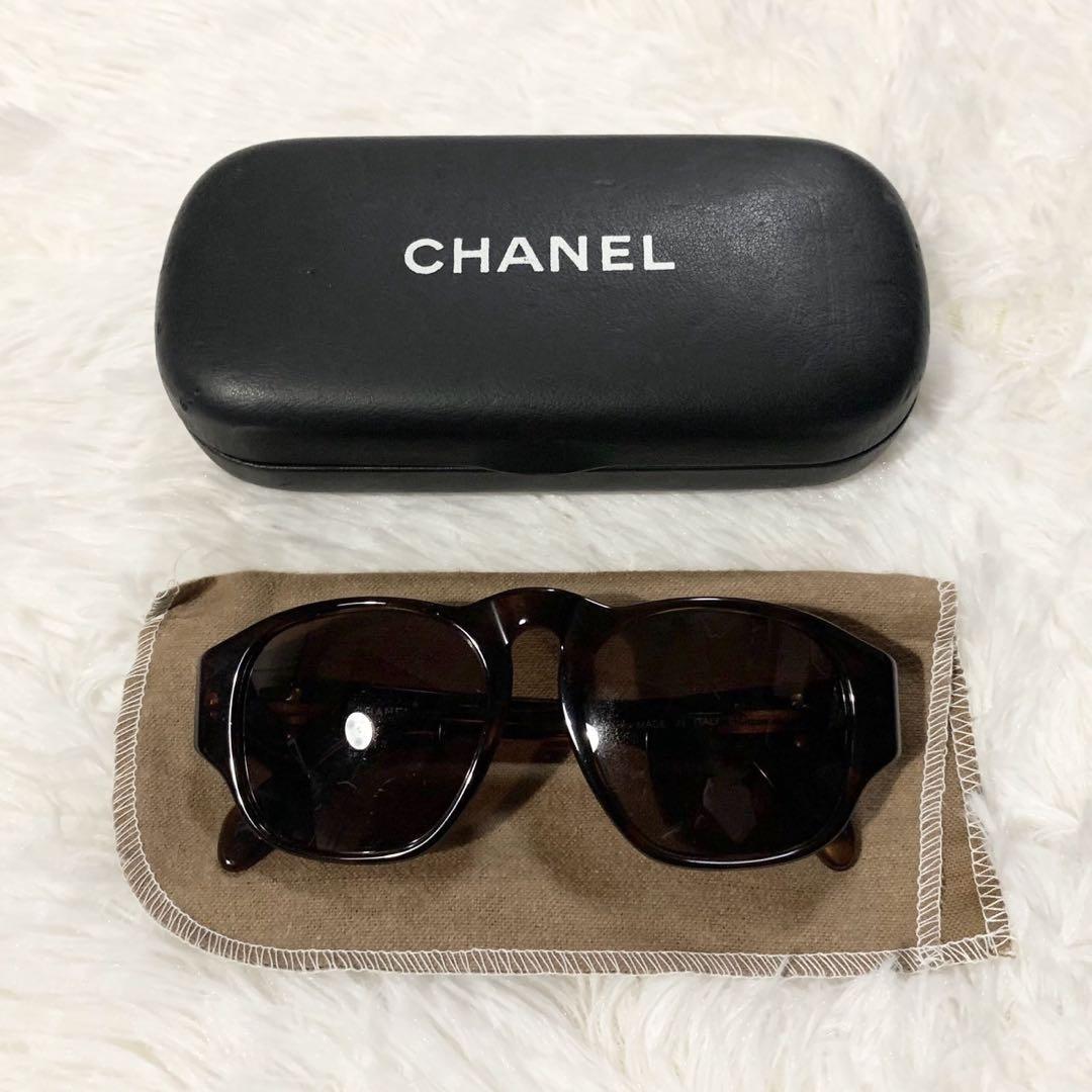 CHANEL　シャネル　ココマーク　サングラス　鼈甲柄　ベッコウ　CCロゴ