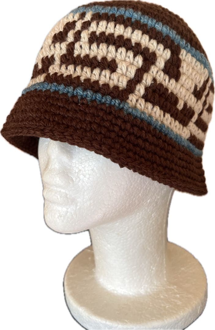 ビーニー　クラッシャーハット　y2k 古着　男女兼用 ビーニー クラッシャーハット 男女兼用 ハンドメイド 古着 y2k