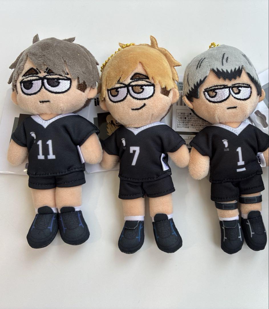 【海外 正規品】 ハイキュー ハイキュープラザ ジロリぬいぐるみ 稲荷崎 3点 ぬいぐるみ・マスコット