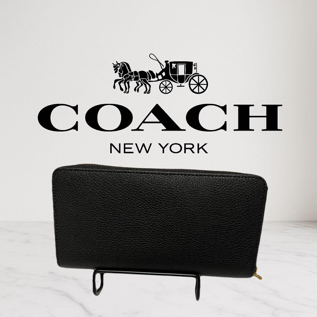 COACH ブラック 長財布cc489アウトレット品