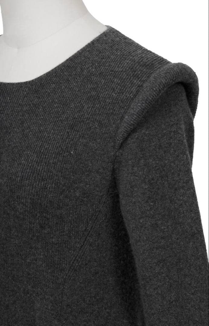 新品タグ付き　ウールカシミヤパデッドショルダードレス　マイラン