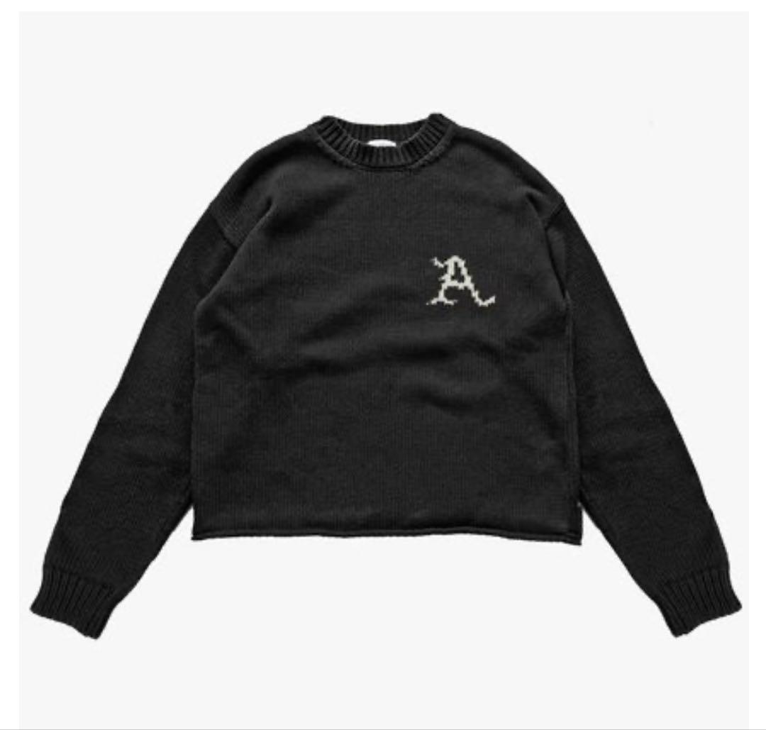 ASKYURSELF☆ANGEL RAW CROPPED CHUNKY KNIT