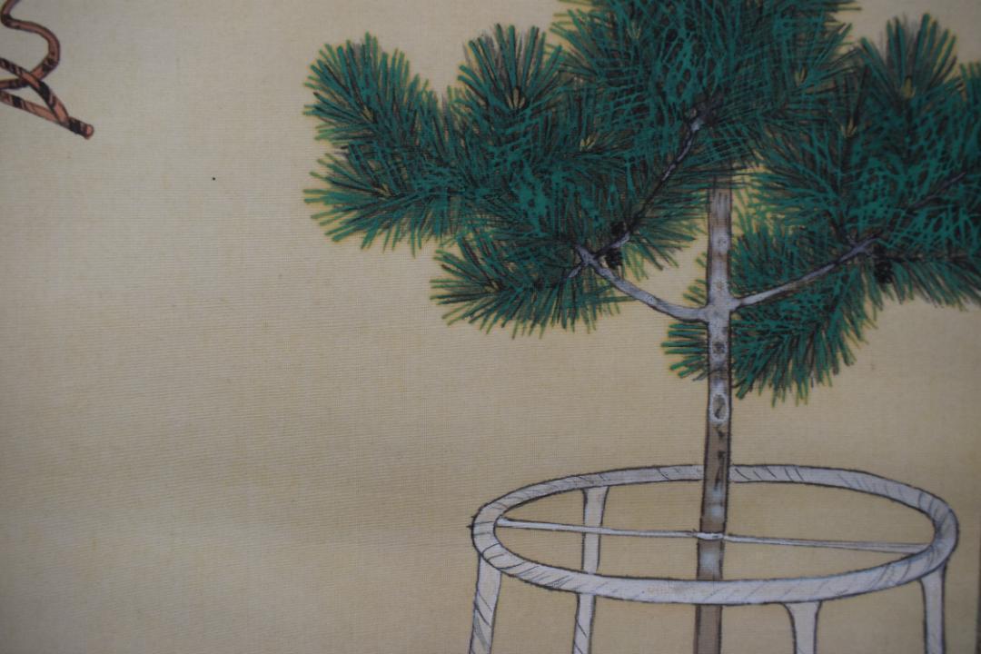 松嶺/能画/松風/掛軸☆宝船☆Z-274 松嶺/能画/松風/掛軸☆宝船☆Z-274 絵画