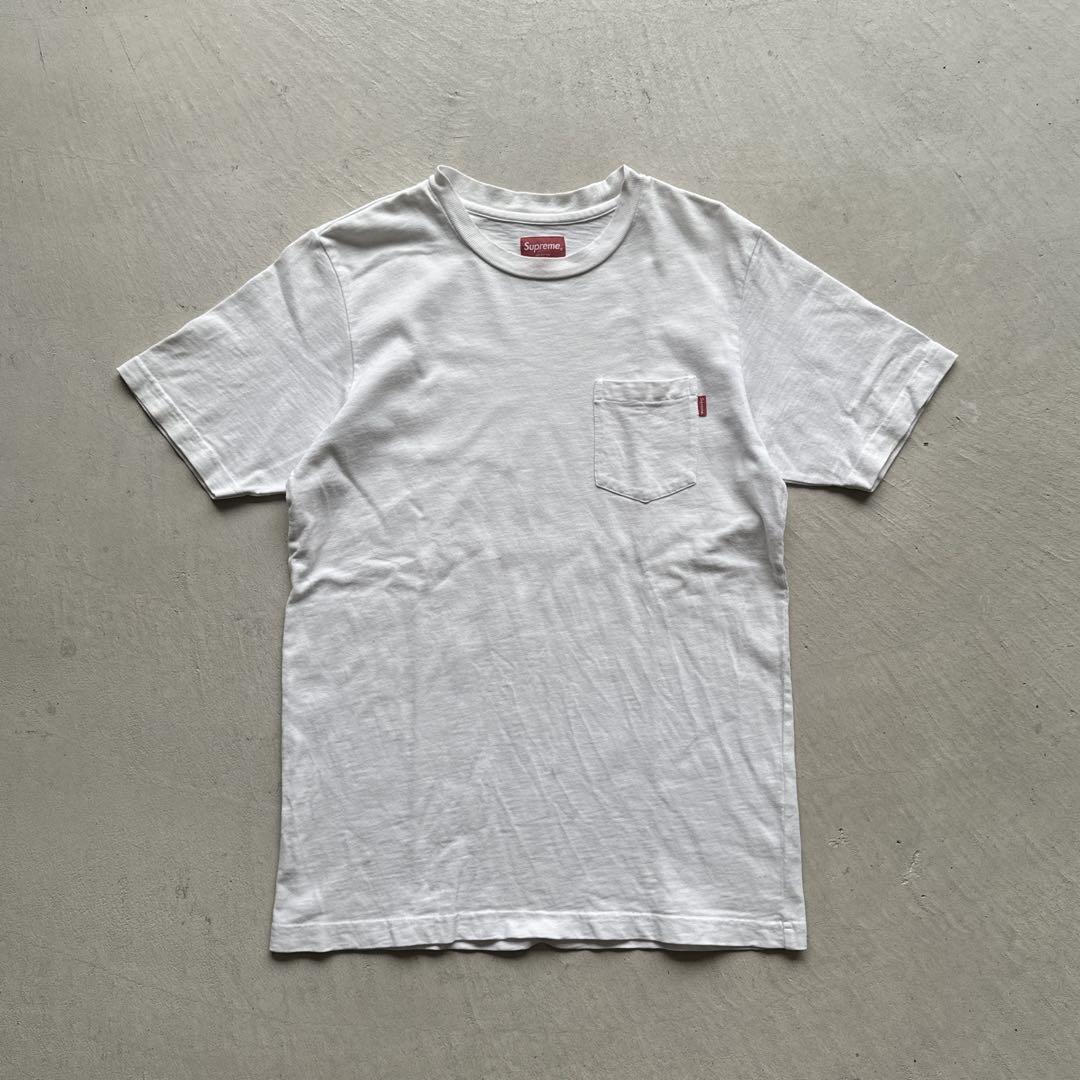 17aw supreme pocket tee tシャツ ポケット 白