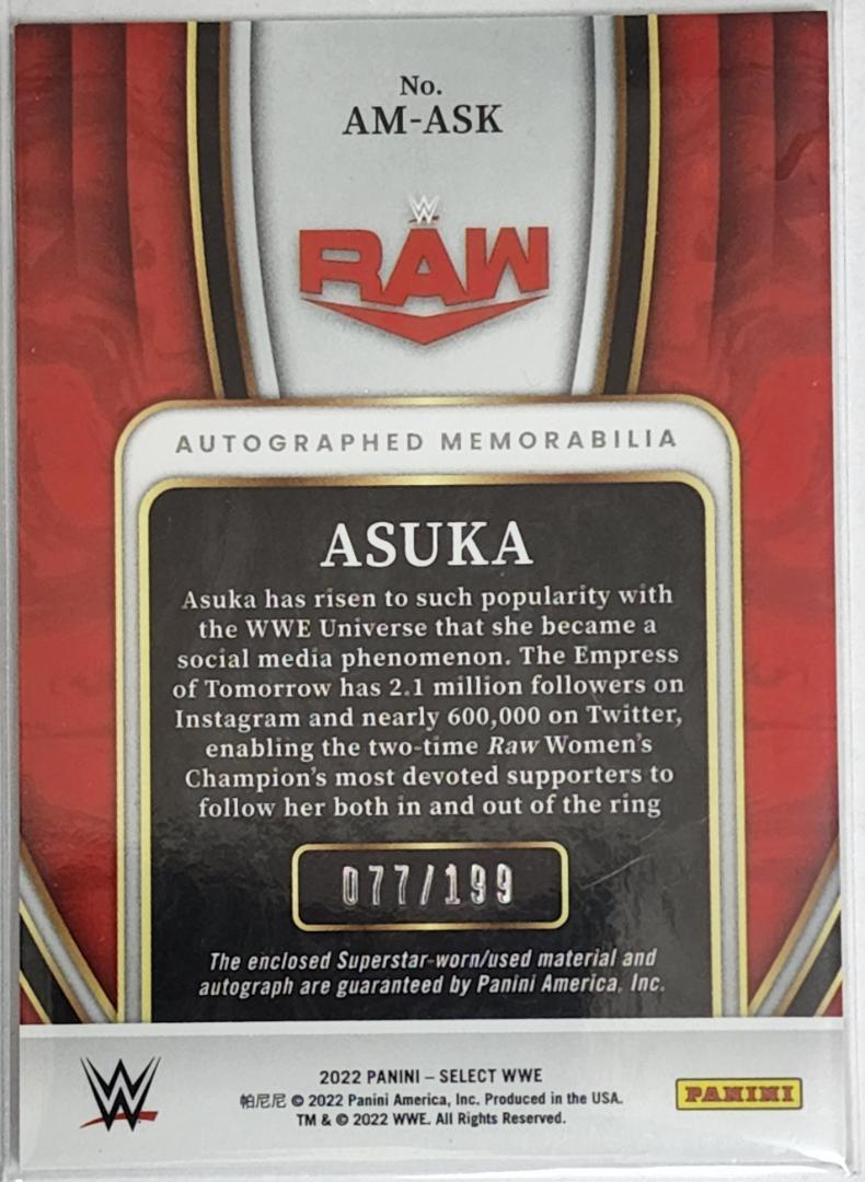 アスカ ASUKA 22 PANINI WWE 199枚限定直筆サインカード
