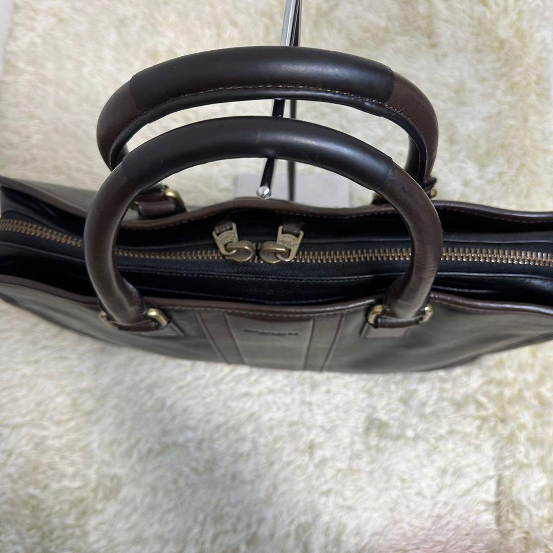 美品COACH コーチ メンズ 2way ビジネスバッグ 茶色