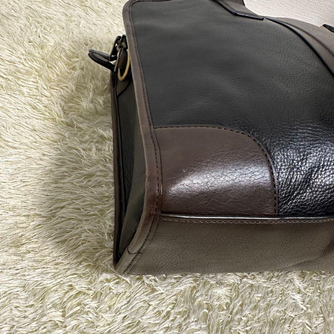 美品COACH コーチ メンズ 2way ビジネスバッグ 茶色