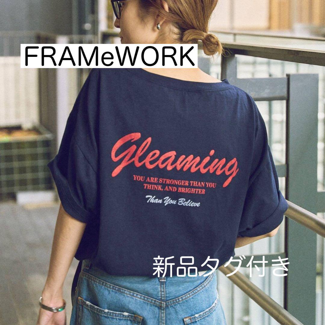 《FRAMeWORK》新品タグ付きharu×FRAMeWORK　コラボロゴTEE