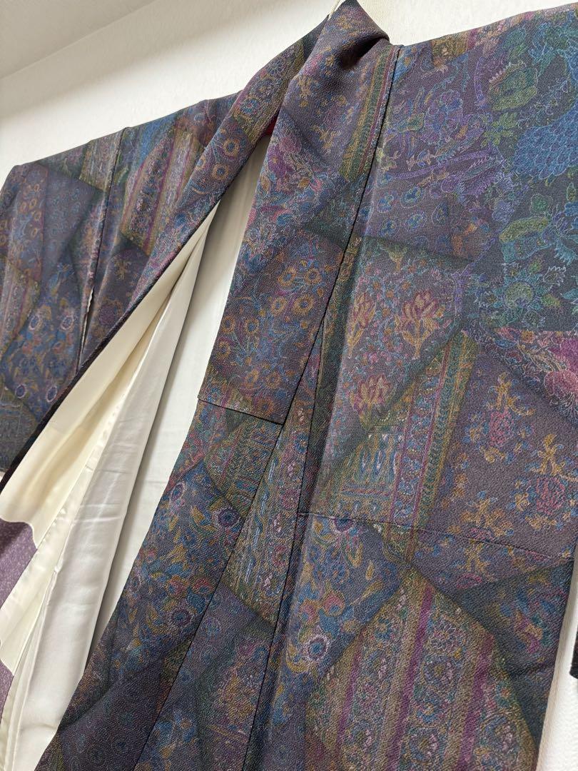 最も完璧な 銘品新品】京の名工和更紗巨匠「前田仁仙氏作」仁仙和更紗 天然 着物・浴衣