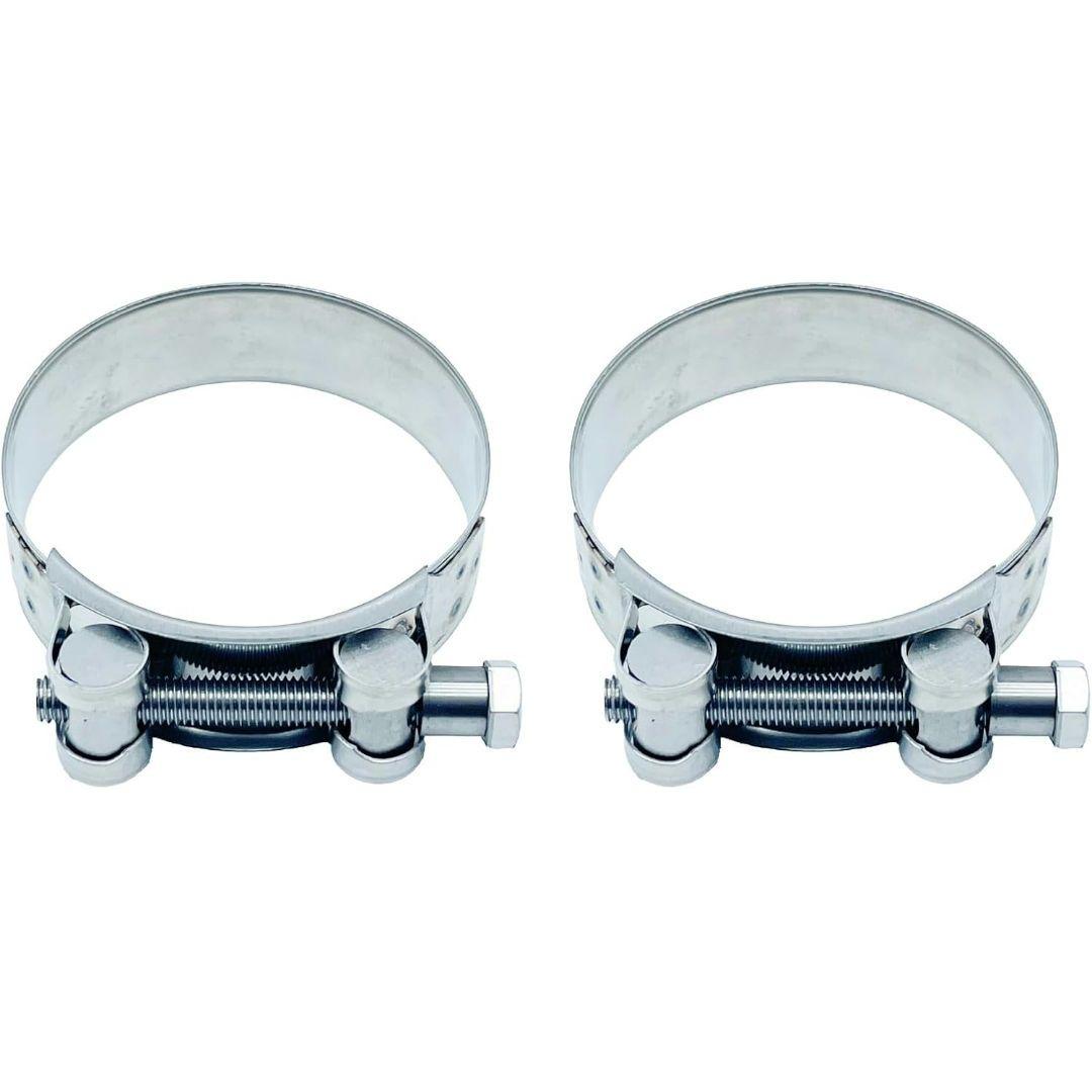 最終値下げ★マフラークランプ バイク ボルト パイプ ホース 52-55ｍｍ