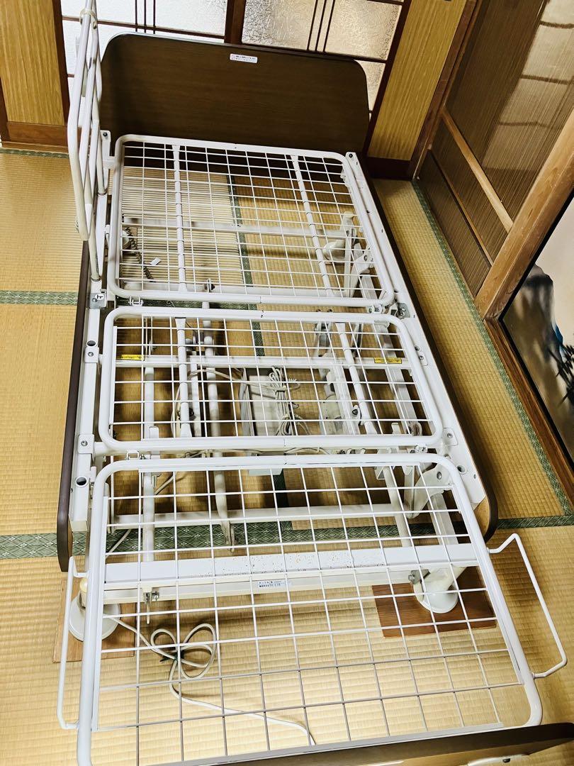 電動介護用ベッド ブラウン シングルサイズ